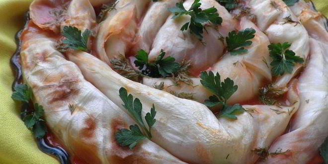 Рецепт голубцов с фасолью в томатном соусе