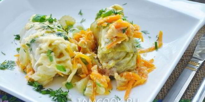 Рецепт голубцов с индейкой в сливочном соусе в мультиварке