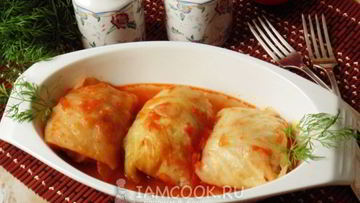 Рецепт Голубцов с курицей, свиной грудинкой и грибами