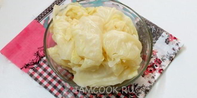 Рецепт голубцов с сосисками и сыром