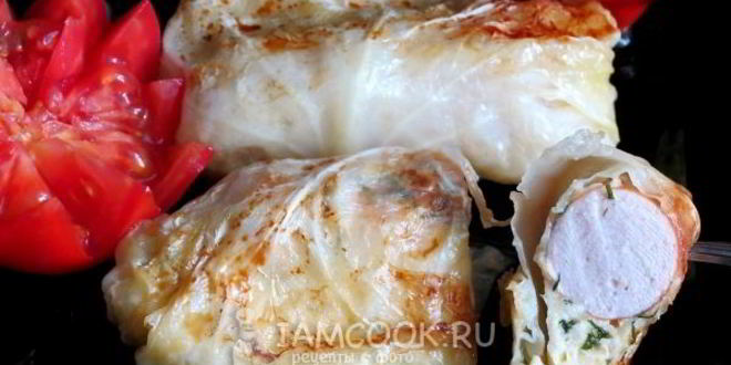 Рецепт голубцов с сосисками и сыром
