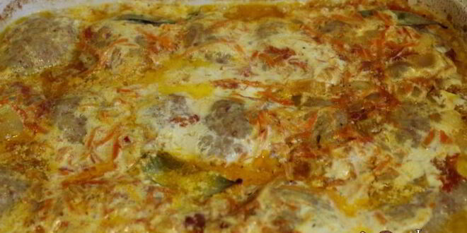 Рецепт ленивых голубцов запеченных в сметане