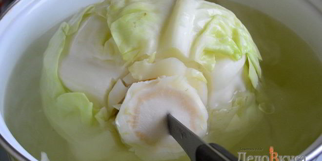 Рецепт листьев капусты для голубцов