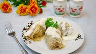 Рецепт Замороженных голубцов в сметане