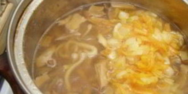 Рецепт грибной лапши из сушеных грибов
