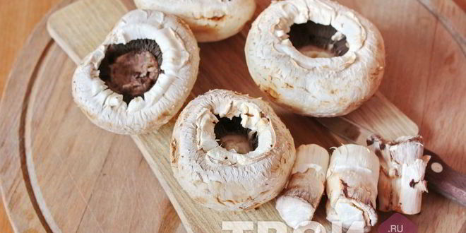 Рецепт грибов, фаршированных рисом