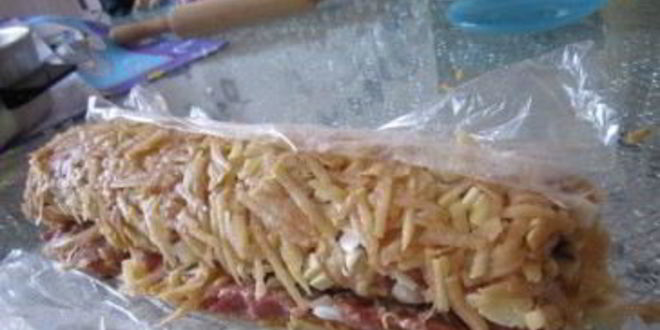 Рецепт грибов с фаршем и картошкой