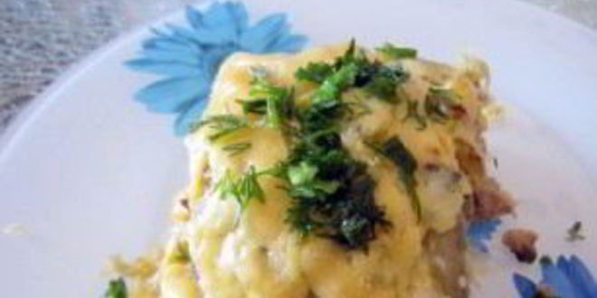 Рецепт грибов с фаршем и картошкой