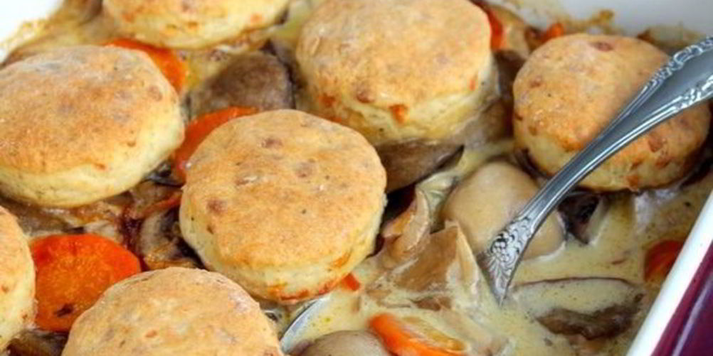 Как приготовить грибы с сырными сконами