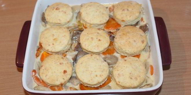 Рецепт грибов с сырными сконами