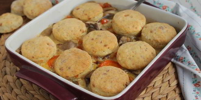 Рецепт грибов с сырными сконами