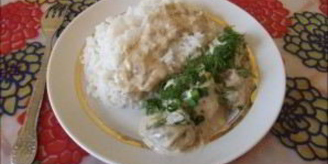 Рецепт грибов в сливочном соусе