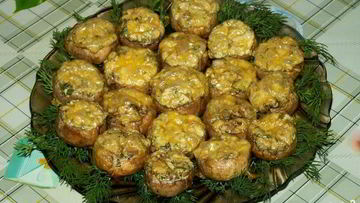 Рецепт Грибов, запеченных под сыром