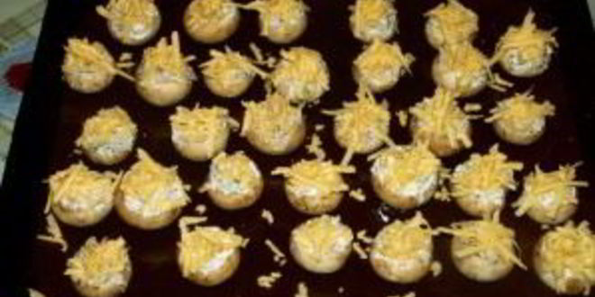 Рецепт грибов, запеченных под сыром