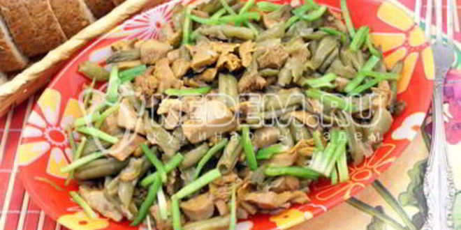 Рецепт лисичек жаренных со стручковой фасолью