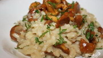 Рецепт Лисичек, жареных с рисом