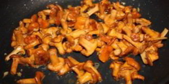 Рецепт лисичек, жареных с рисом