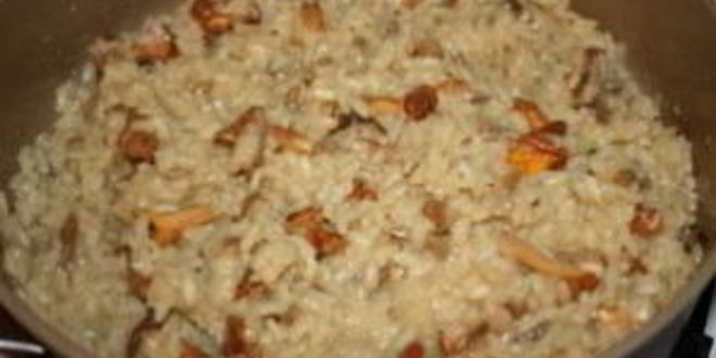 Рецепт лисичек, жареных с рисом