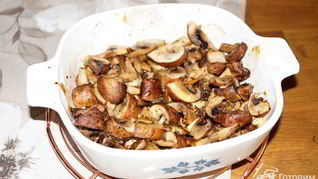 Рецепт Манитарьи ладолемоно — грибов с оливковым маслом и соком лимона