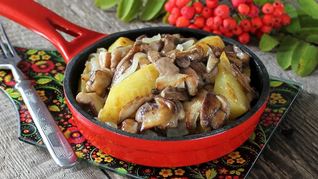 Рецепт Маслят жареных с картошкой