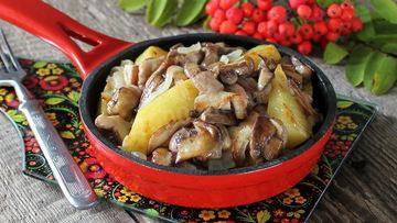 Рецепт Маслят жареных с картошкой