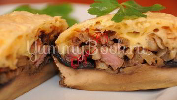 Рецепт Шампиньонов, запеченных с беконом и сыром