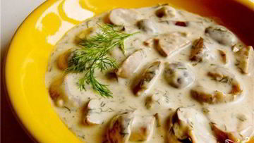 Рецепт Тушеных белых грибов