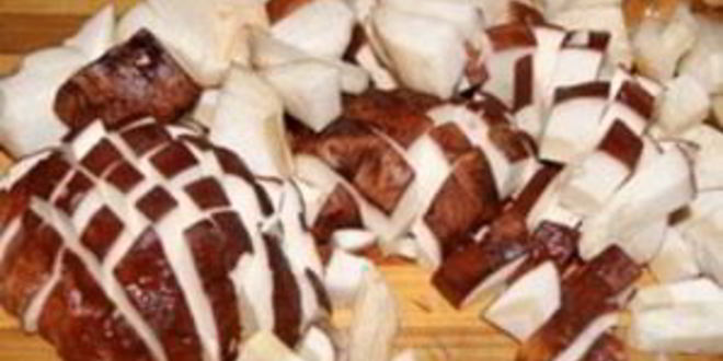 Рецепт тушеных белых грибов