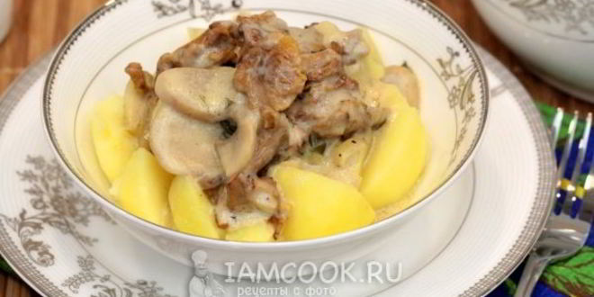 Рецепт тушеных грибов в мультиварке