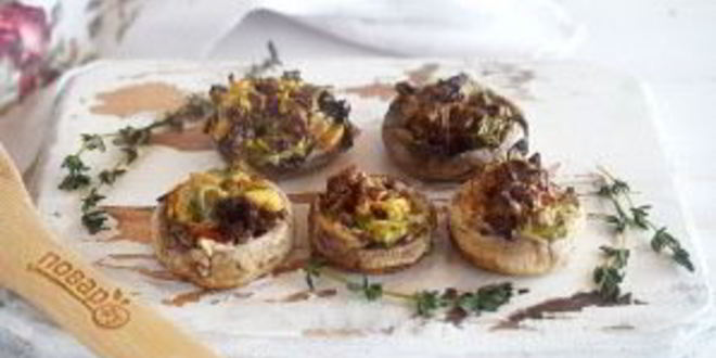 Рецепт вегетарианских фаршированных грибочков