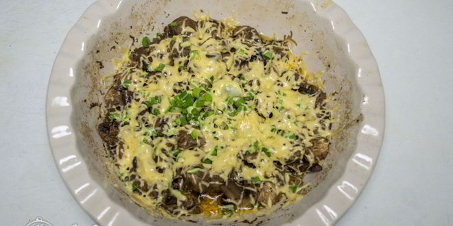 Рецепт запеченных шампиньонов с сыром