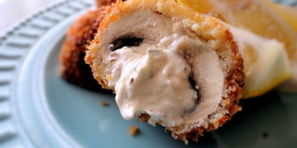 Как приготовить жареные фаршированные шампиньоны