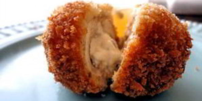 Рецепт жареных фаршированных шампиньонов