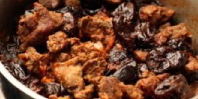 Рецепт гуляша из говядины с черносливом