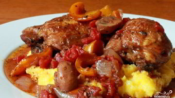 Рецепт Гуляша из курицы с грибами