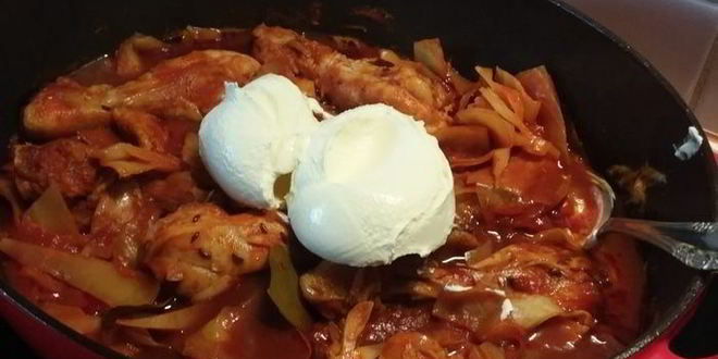 Рецепт гуляша из курицы со свежей капустой