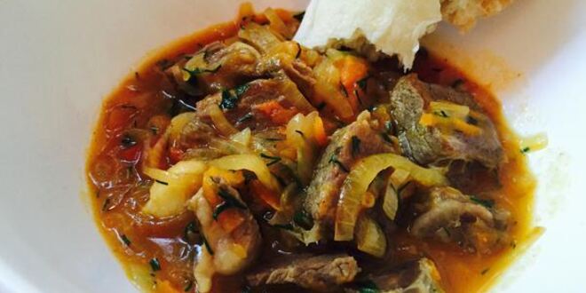 Рецепт гуляша из отварного мяса