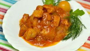 Рецепт Гуляша из свинины на сковороде