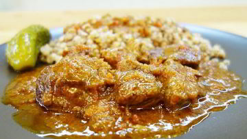 Рецепт Гуляша из свинины на темном пиве