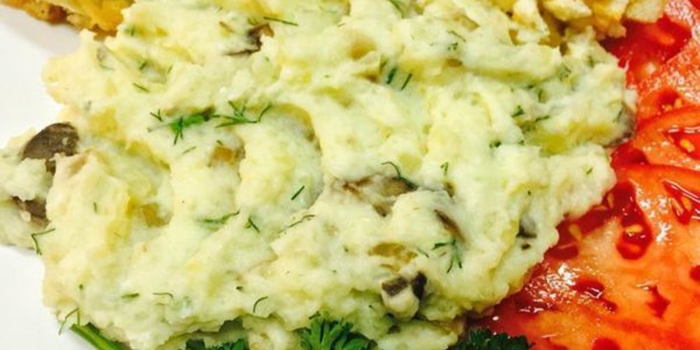 Как приготовить картофельное пюре с грибами и зеленью