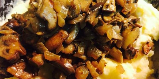 Рецепт картофельного пюре с грибами и зеленью