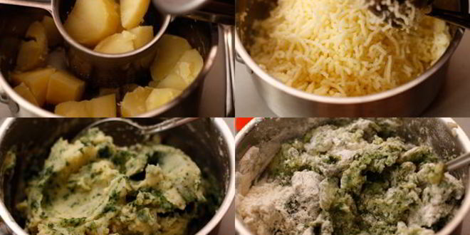 Рецепт картофельных клецек со шпинатом