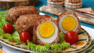 Рецепт Котлеты с яйцом внутри
