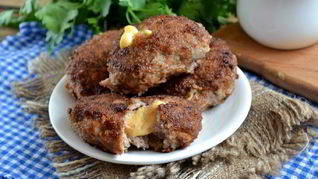 Рецепт Котлет из фарша с начинкой