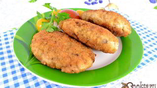 Рецепт Котлет из смешанного фарша с грибами