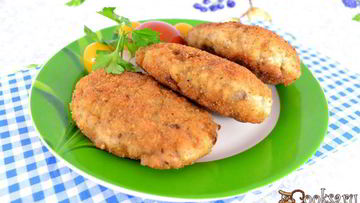 Рецепт Котлет из смешанного фарша с грибами