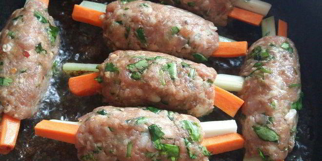 Рецепт котлет по-корейски на подушке из риса с овощами