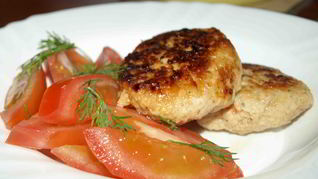 Рецепт Куриных котлет с помидорами