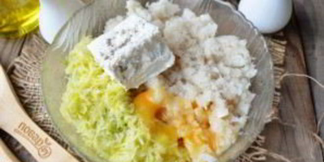 Рецепт рыбных котлет с творогом и кабачками