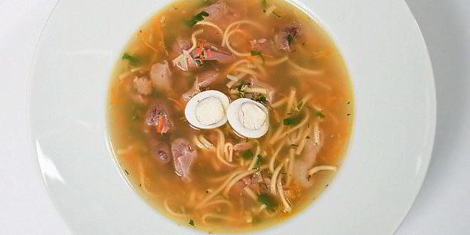 Рецепт куриной лапши с потрохами